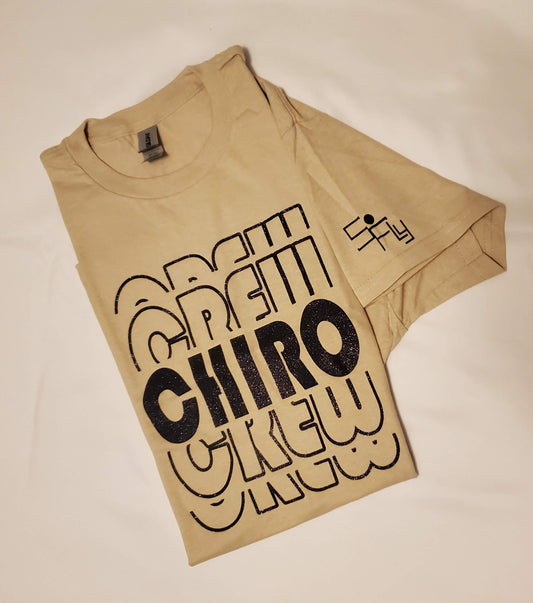 CHIROPRACTIC T-SHIRT chiro crew w/glitter