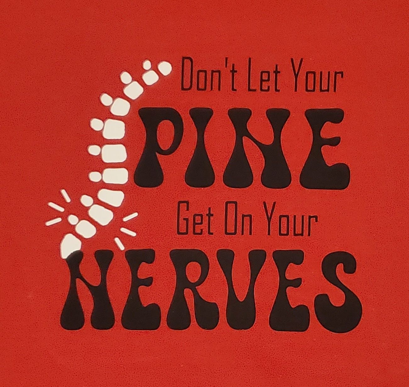 CHIROPRACTIC SWEATSHIRT don't let your spine get on your nerves