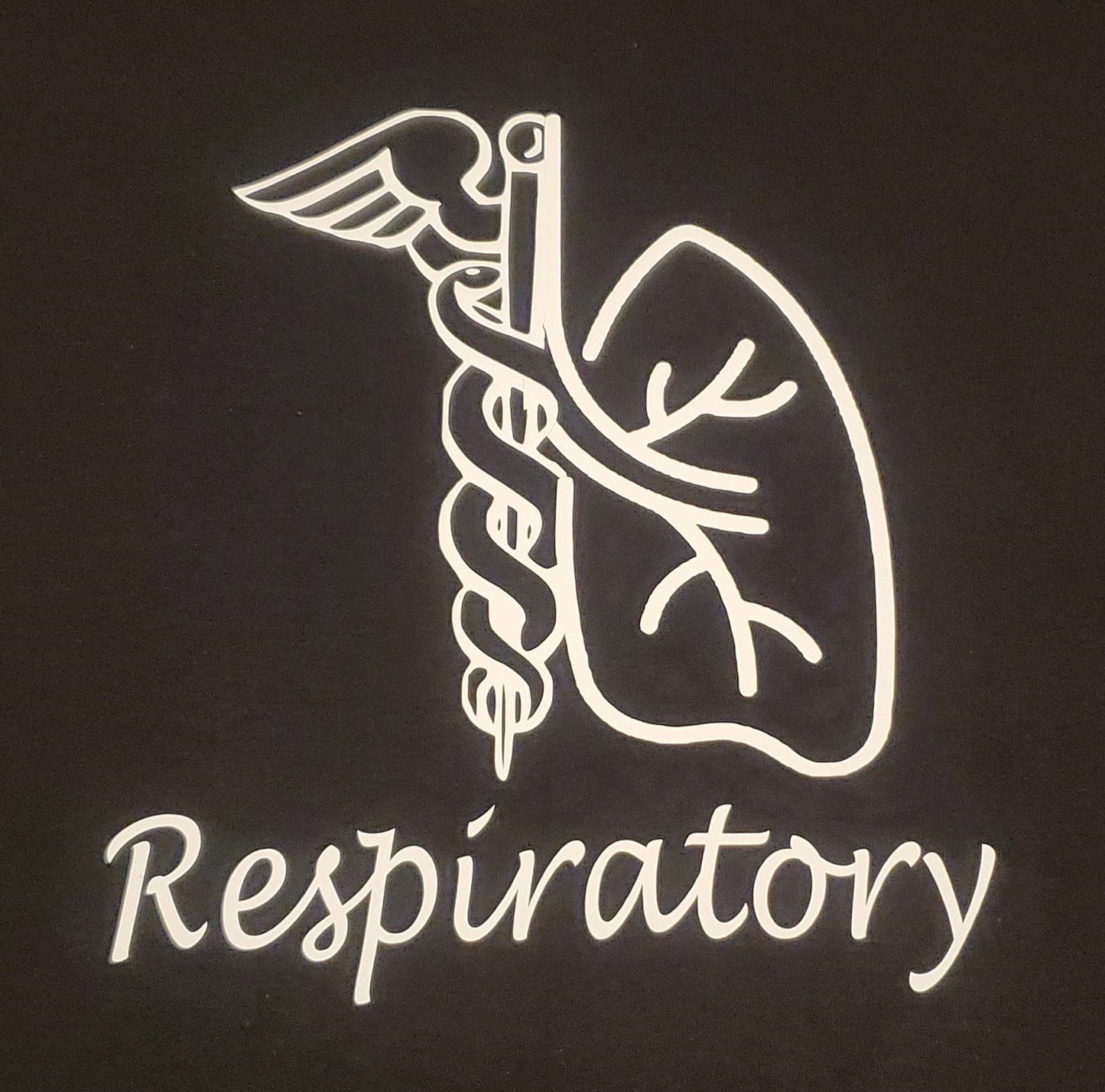 1/2 MEDICAL SYMBOL, 1/2 LUNG...RESPIRATORY