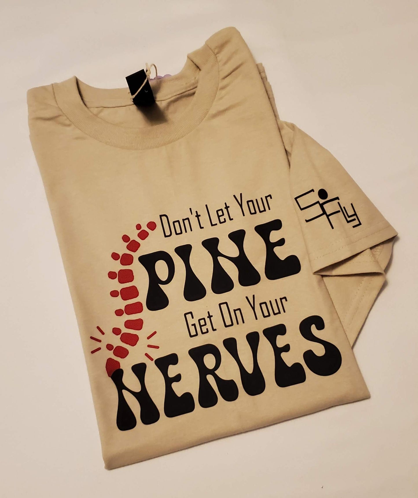 CHIROPRACTIC T-SHIRT don't let your spine get on your nerves