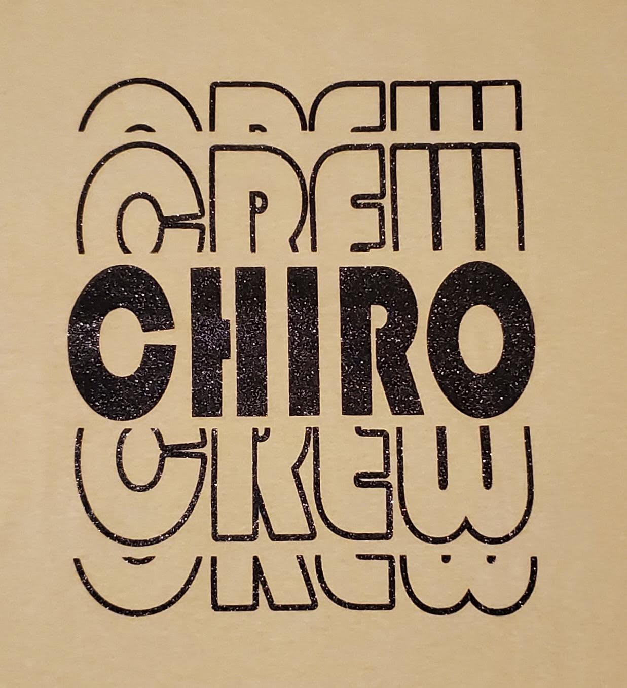 CHIROPRACTIC SWEATSHIRT chiro crew w/glitter