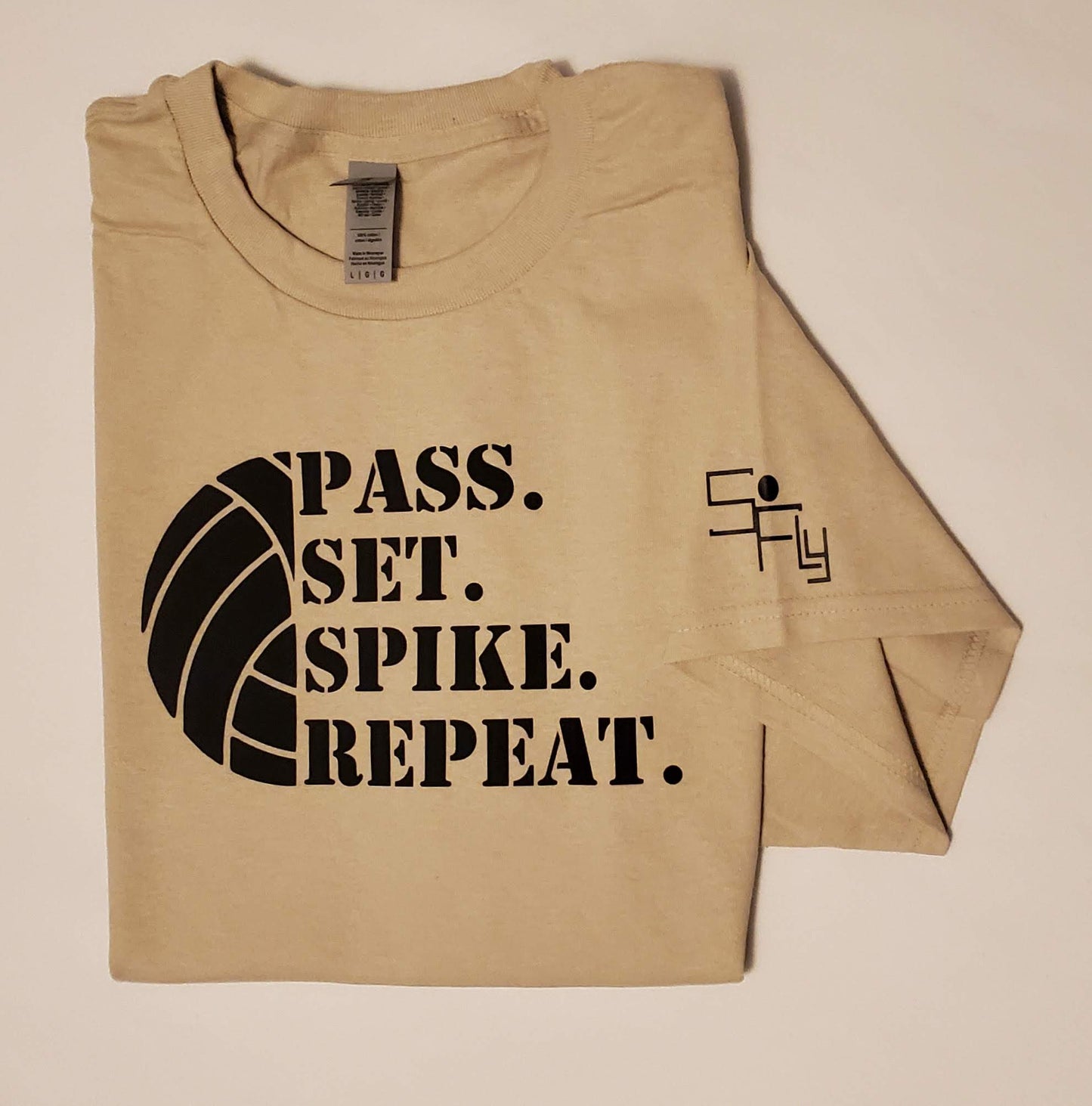 SoFly VOLLEYBALL T-SHIRT pass, set, spike, repeat w/o glitter
