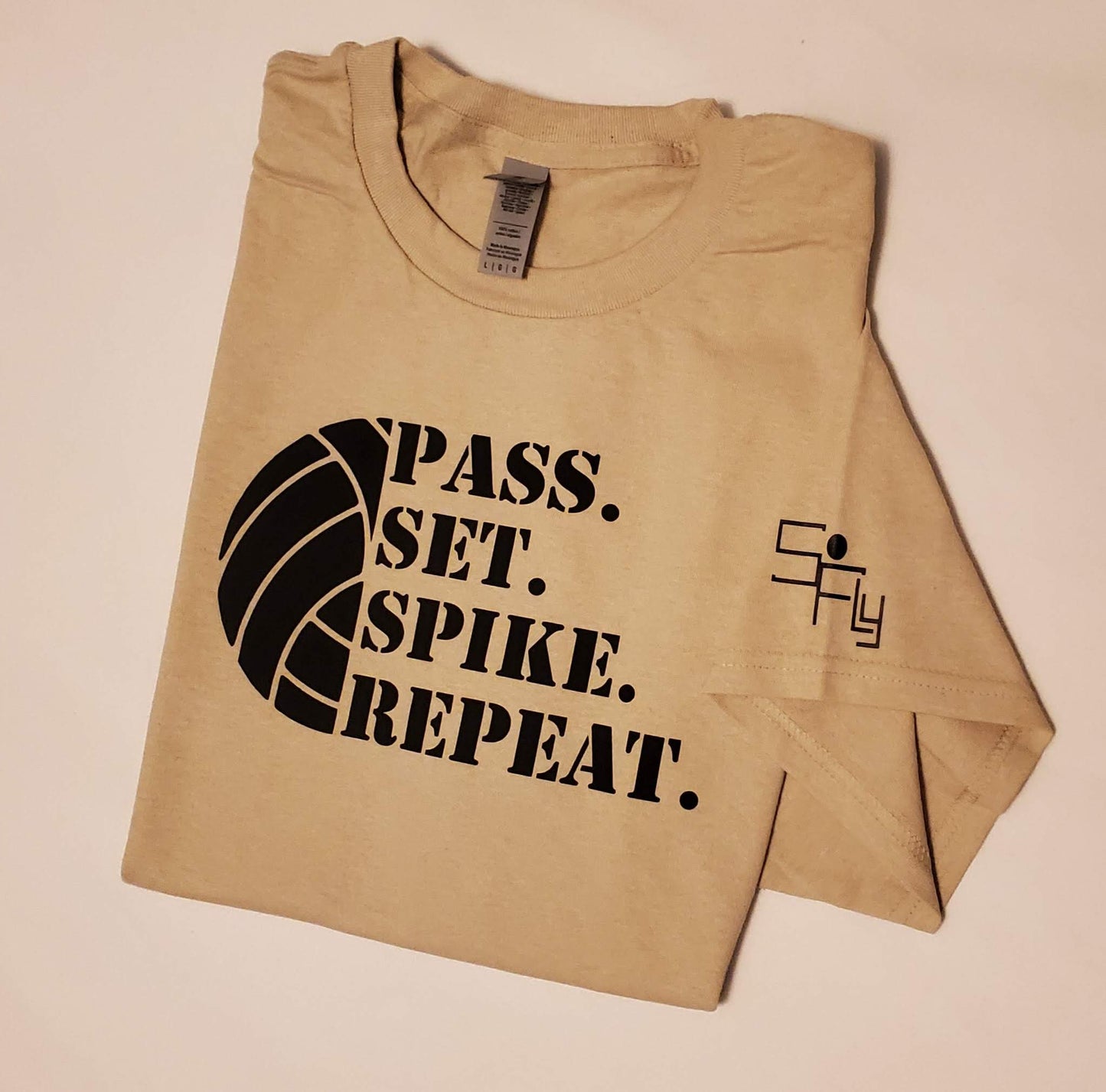 SoFly VOLLEYBALL T-SHIRT pass, set, spike, repeat w/o glitter