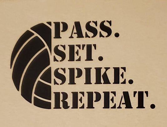 SoFly VOLLEYBALL SWEATSHIRT pass, set, spike, repeat w/o glitter