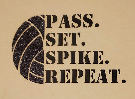SoFly VOLLEYBALL SWEATSHIRT pass, set, spike, repeat w/glitter