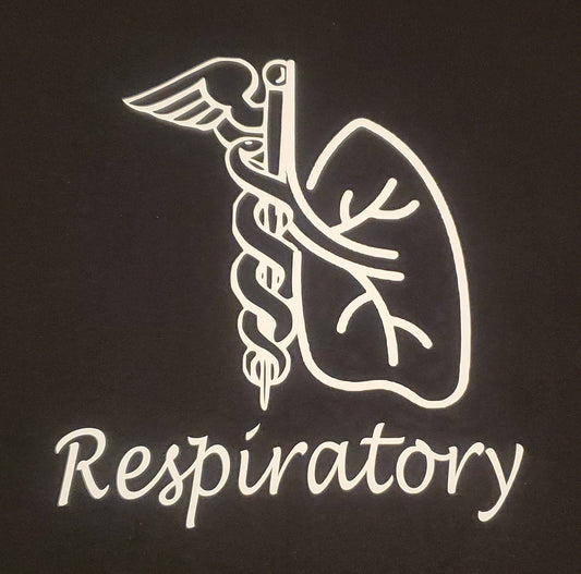 1/2 MEDICAL SYMBOL, 1/2 LUNG...RESPIRATORY