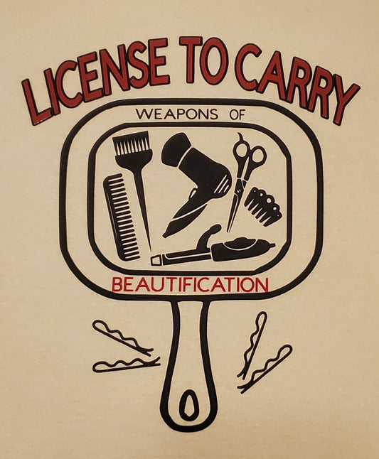 COSMETOLOGY SWEATSHIRT license to carry mirror