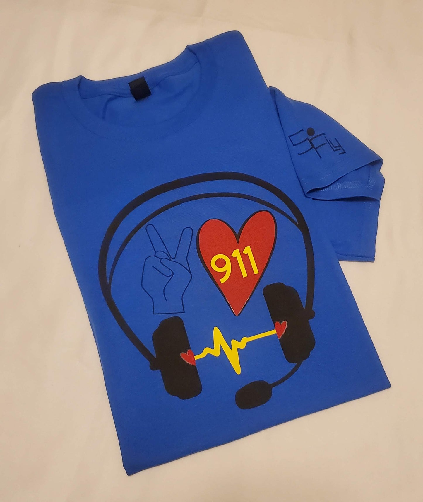 911 DISPATCHER / OPERATOR T-SHIRT peace, love, 911
