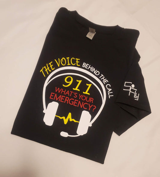 911 DISPATCHER / OPERATOR T-SHIRT the voice behind the call...