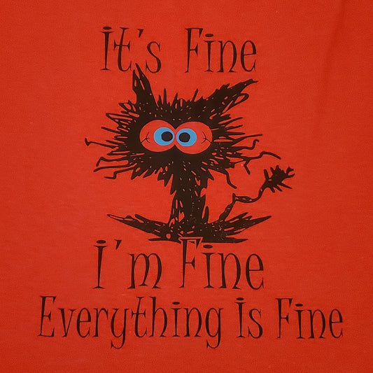 TEACHER / EDUCATOR HOODIE it's fine, i'm fine, everything is fine (anxiety cat)