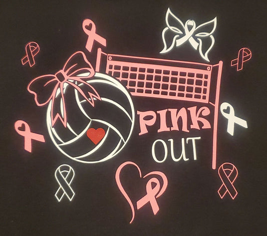 SoFly VOLLEYBALL SWEATSHIRT pink out w/ribbons
