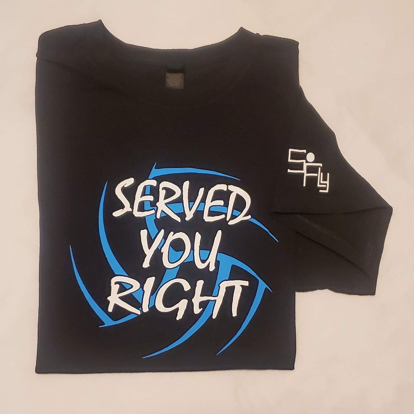 SoFly VOLLEYBALL T-SHIRT served you right (blue ball)